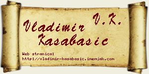 Vladimir Kasabašić vizit kartica